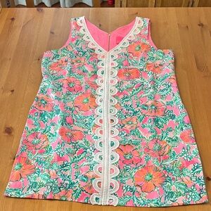 NWT! Lily Pulitzer Ronnie V-Neck Floral Romper Pink and Green Size 16